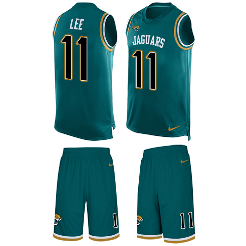 Men's Limited Marqise Lee Nike Jersey Teal Green - #11 Tank Top Suit NFL Jacksonville Jaguars